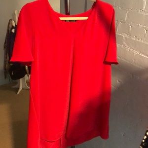 red zara dress